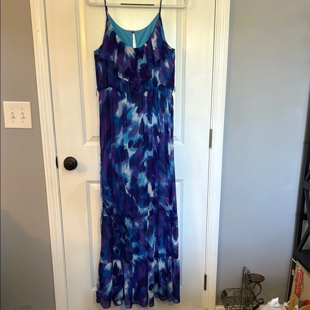 Bisou Bisou Blue Spaghetti Strap Maxi Sundress - Picture 1 of 9